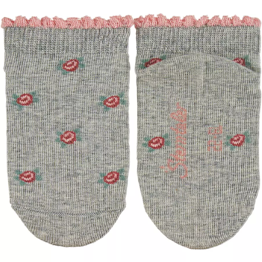 Sterntaler Sneaker-Söckchen 3er-Pack Katze hellgrau