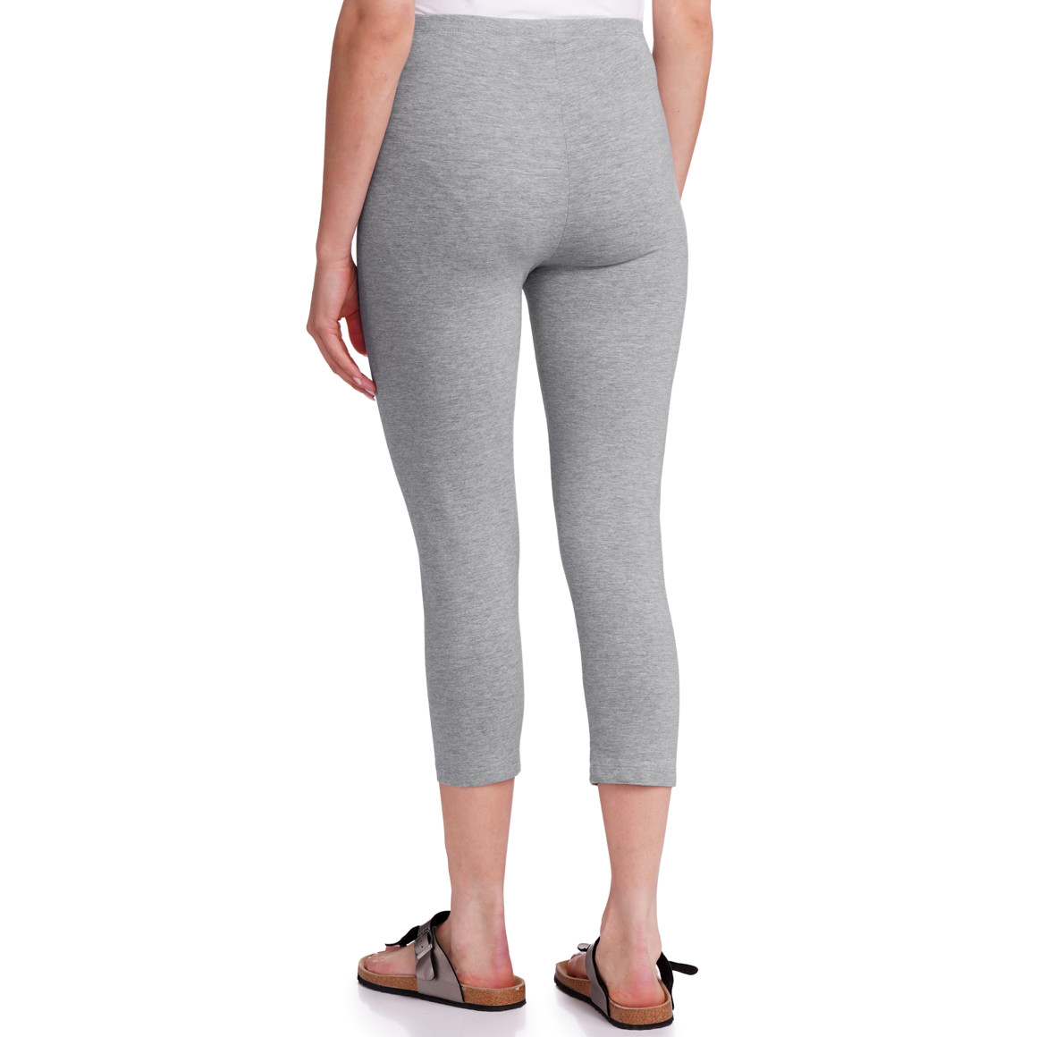 Famy 2 Damen 3/4-Leggings unifarben dunkelgrau / hellgrau