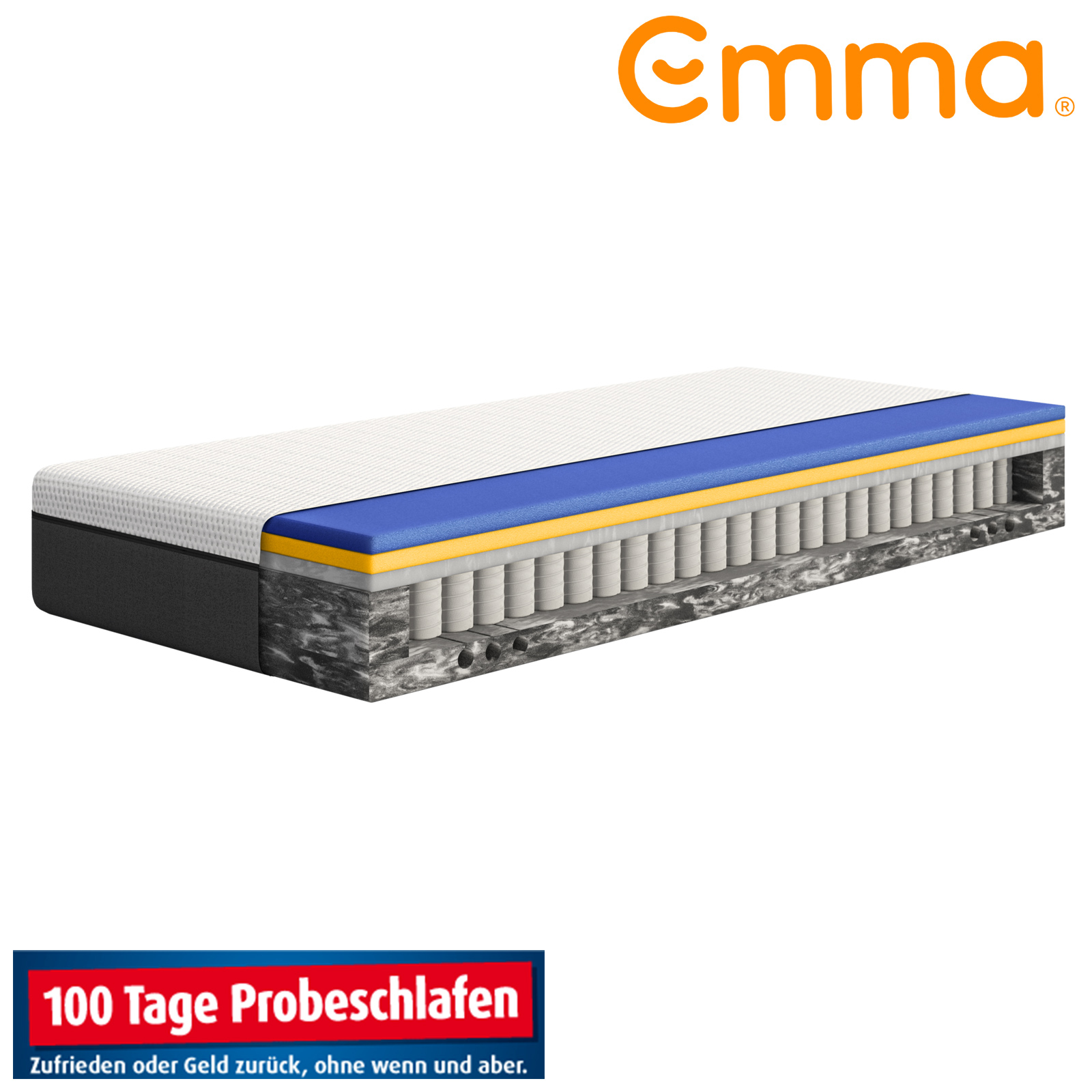 5-Zonen Taschenfederkernmatratze EMMA 25 FEDERKERN - 90x200 cm