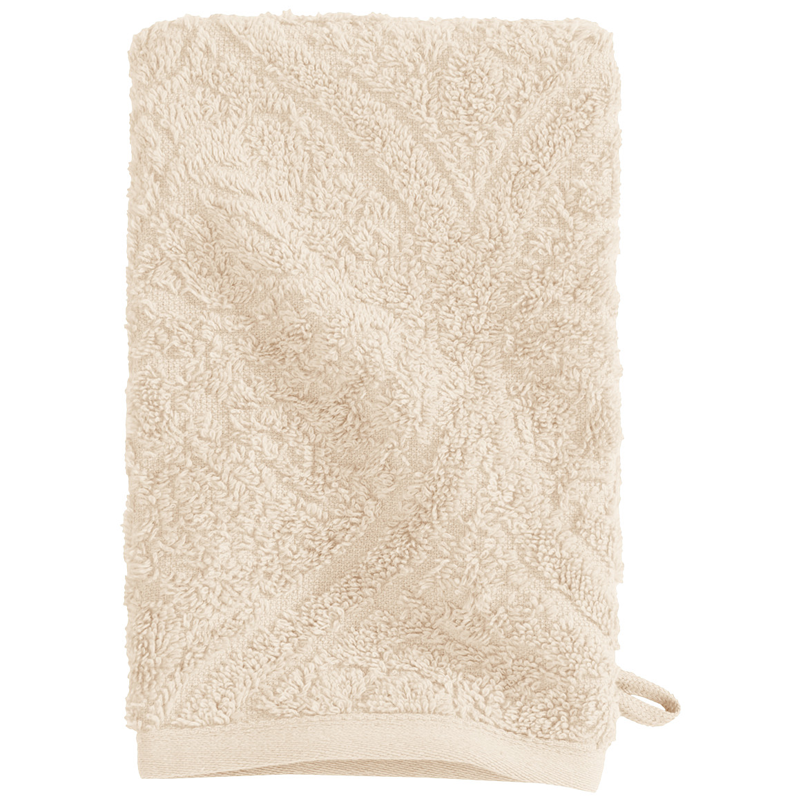 My Home Waschhandschuh mit Jacquard-Muster creme