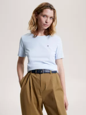 Camiseta moderna de gola redonda