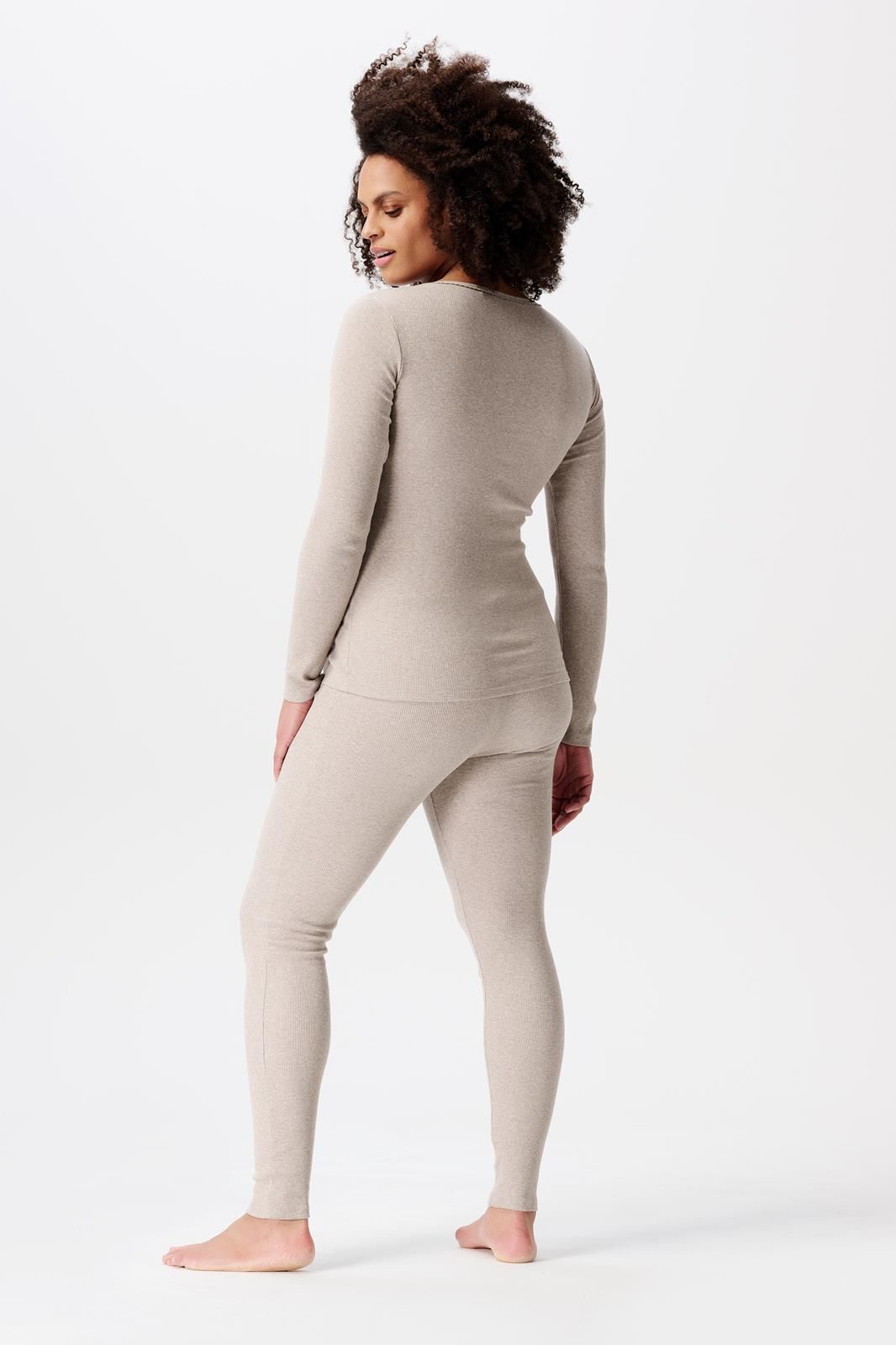 Noppies Maternity Pyjamatop met voedingsfunctie Amala - Taupe Melange