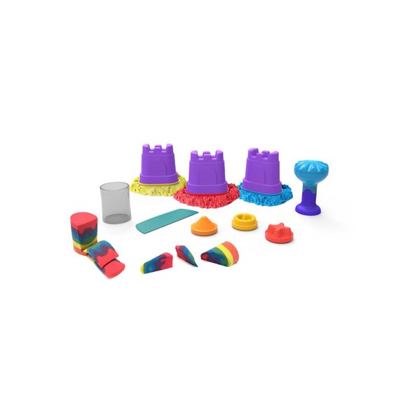 Kinetic Sand - Coffret sable naturel mélange arc-en-ciel