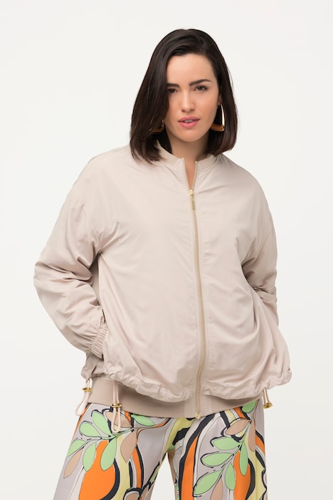 Jacke, Tunnelzug, Collegekragen, 2-Wege-Zipper