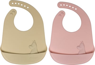 Mummitrollet Smekker Silikon 2-Pack, Latte/Rosehip Pink