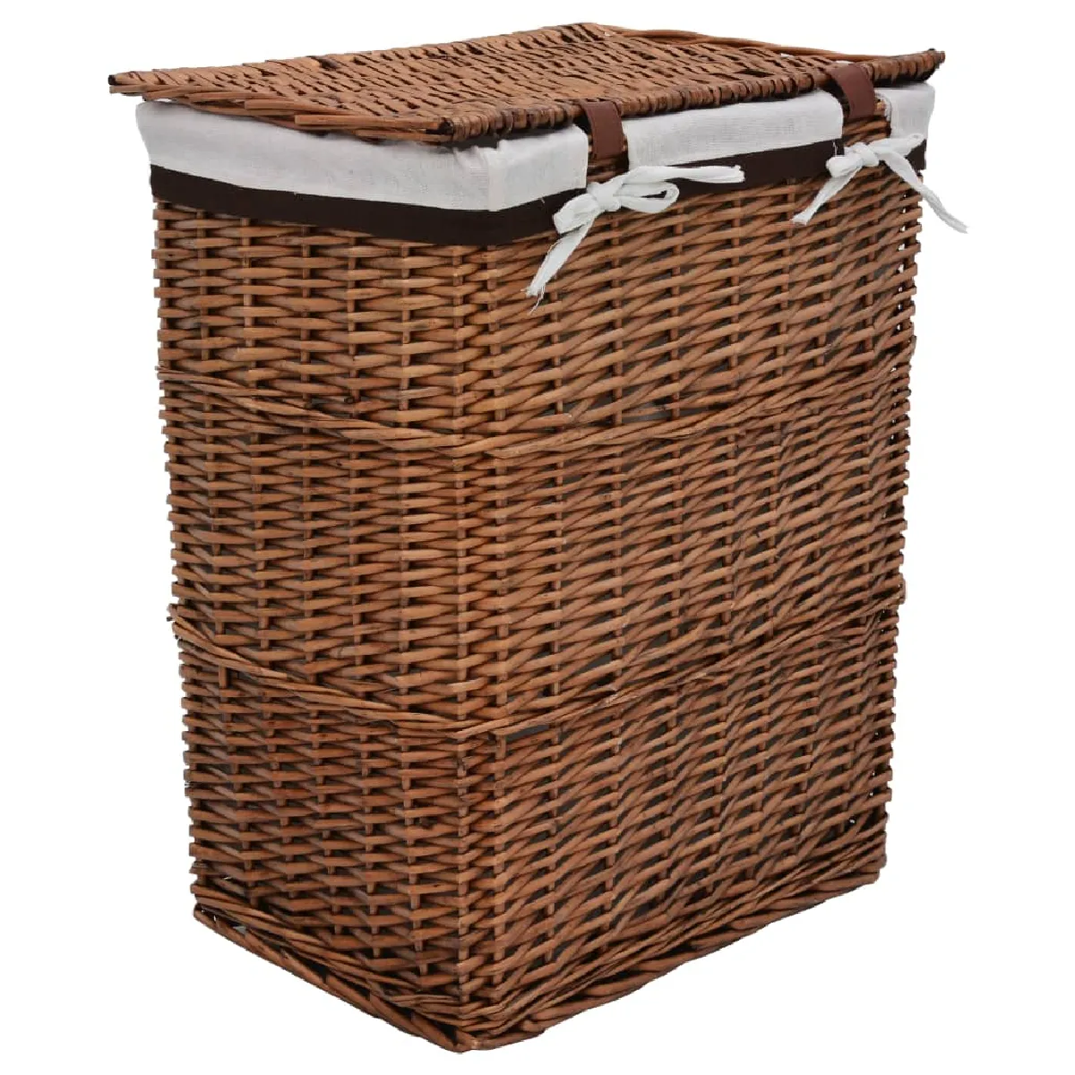 VidaXL Panier à linge Saule Marron