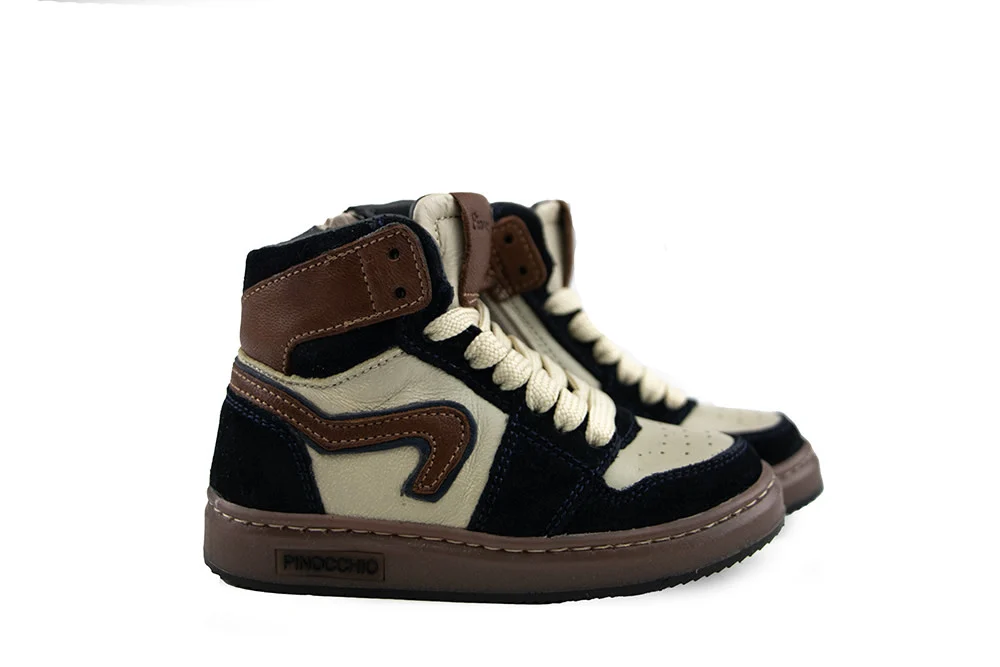 Pinocchio Hoge Sneaker Donkerblauw Combi