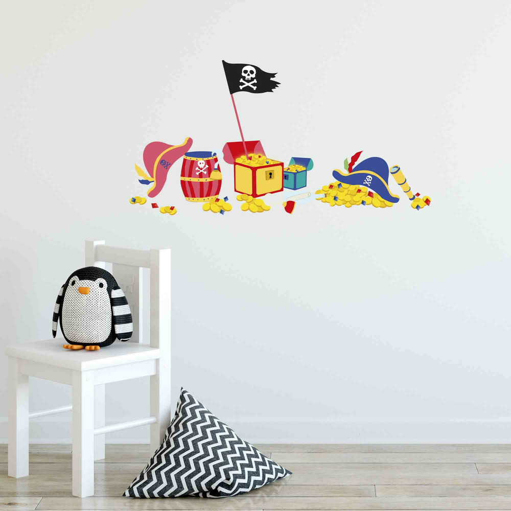 Sticker mural - trésor de pirates