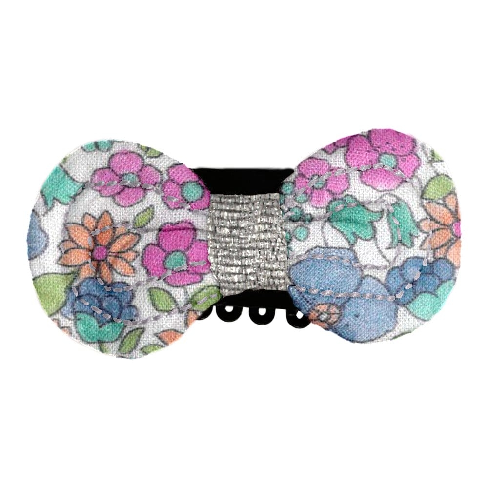 Barrette Noeud Anti-Glisse Pastel Fleuri