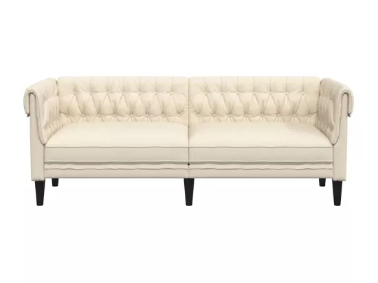Canapé Chesterfield 3 places lin
