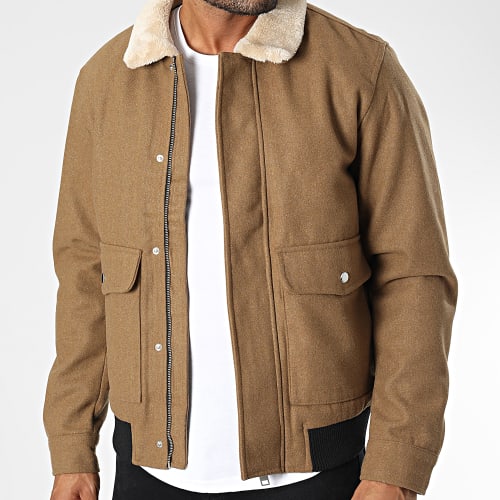 Veste Zippée Col Fourrure Tom Camel