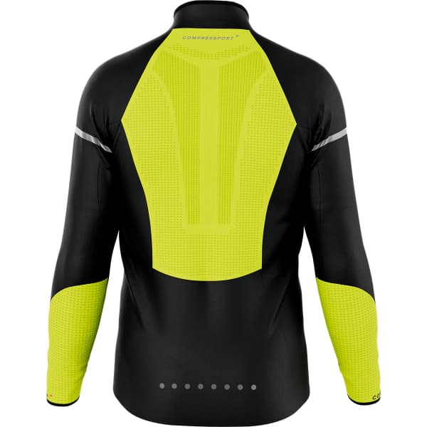 Veste trail COMPRESSPORT HURRICANE WINDPROOF JACKET M BLACK / FLUO YELLOW
