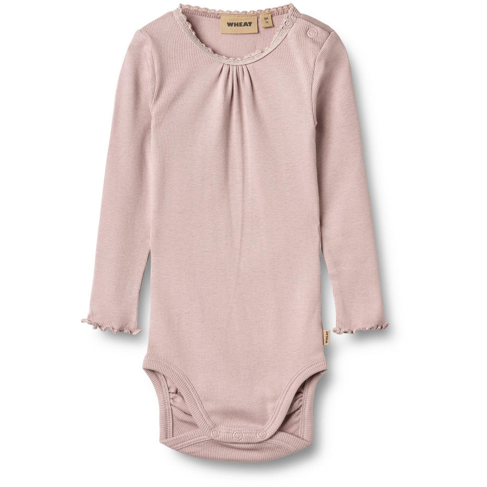Køb Wheat Soft Lilac Rib Body L/S Lotta