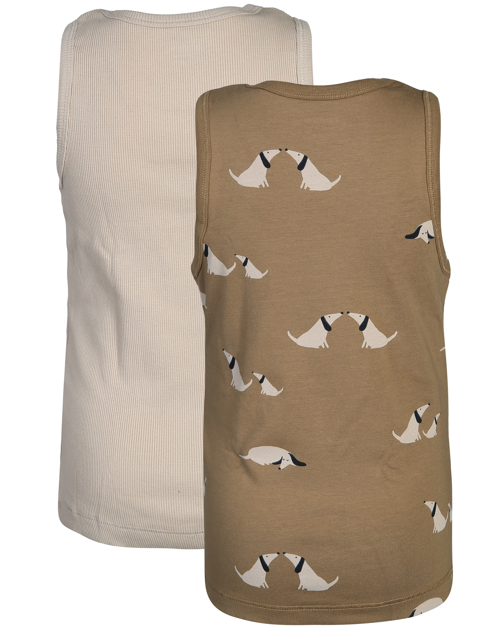 Tanktop FARIS DOG 2er-Pack in oat mix