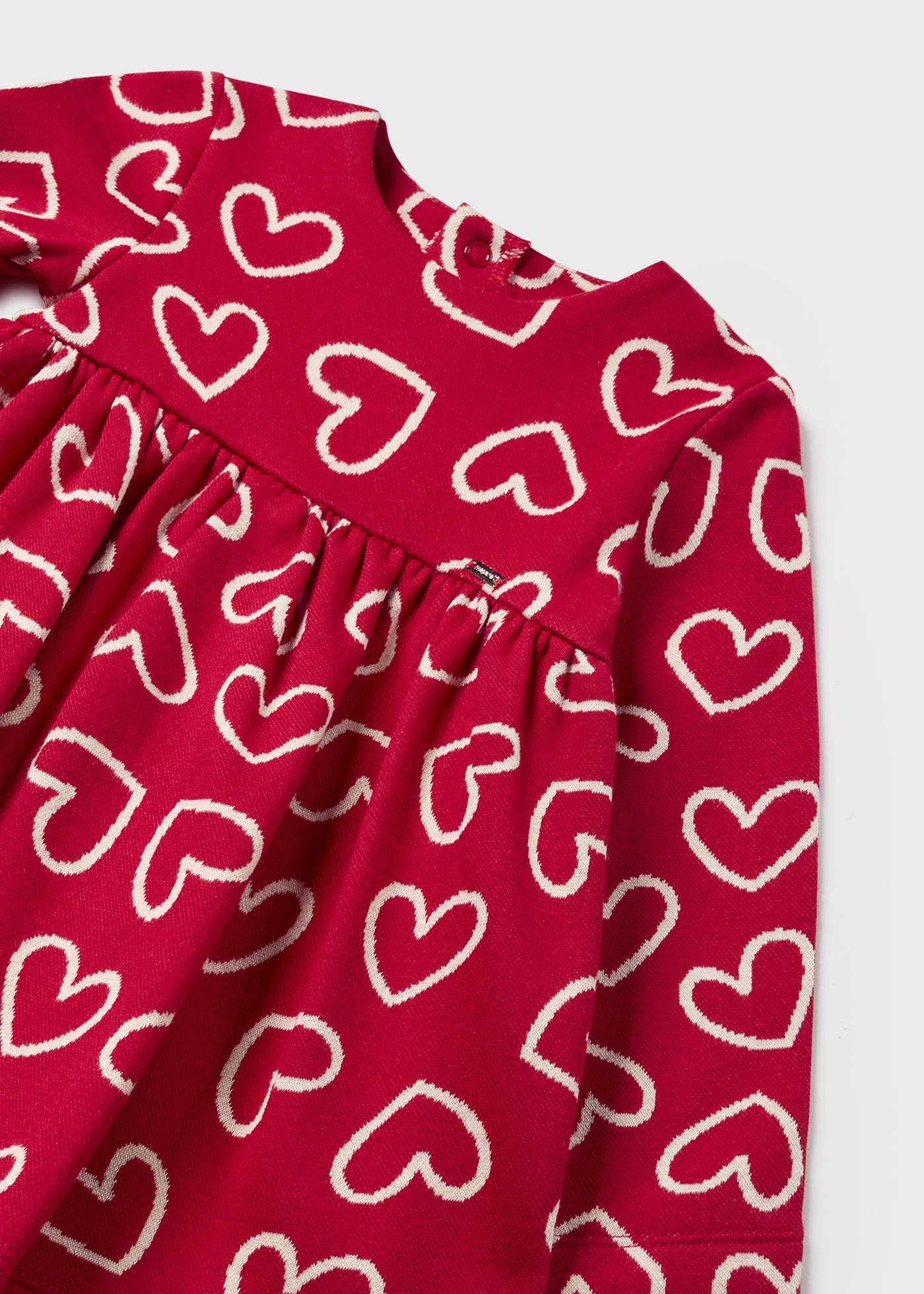 Vestido infantil com estampa jacquard