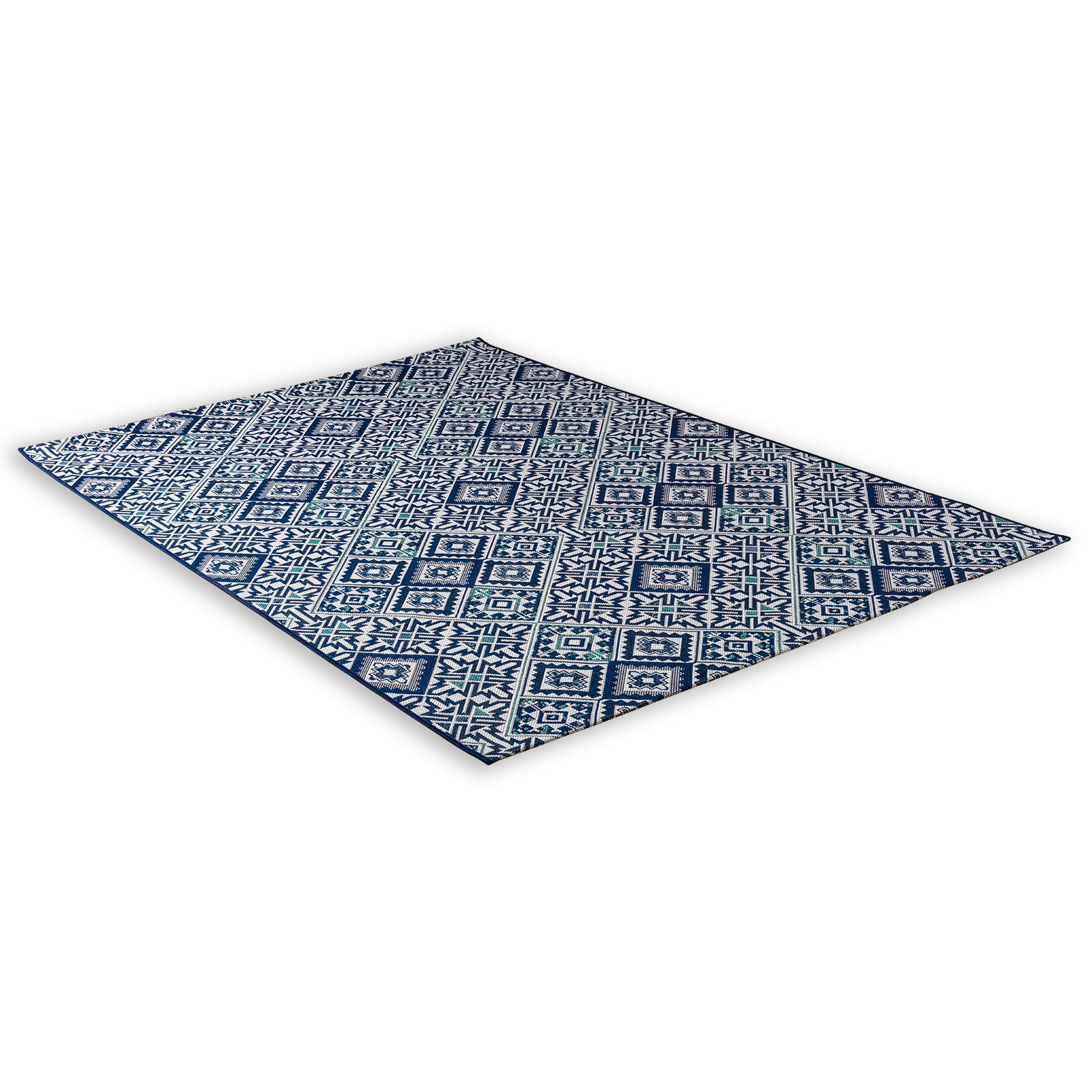 In-/Outdoorteppich - blau - 80x150 cm