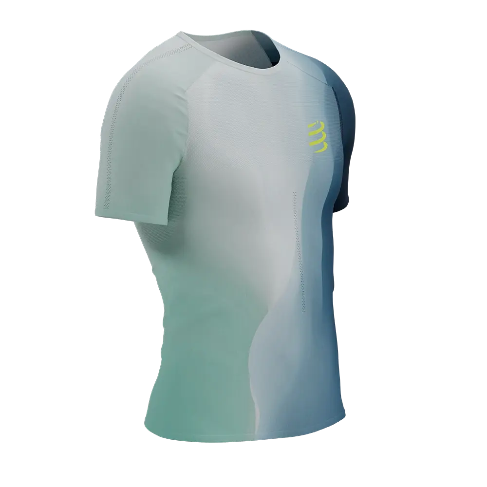 Compressport Performance Hardloopshirt Korte Mouwen Blauw Heren