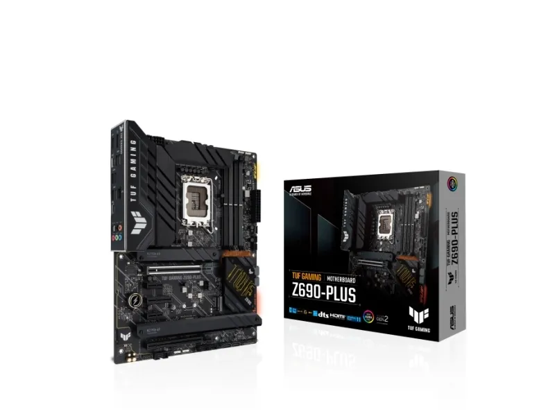 [OUTLET] - ASUS TUF GAMING Z690-PLUS WIFI - Bundkort - ATX - LGA1700 sokkel - Z690 Chipset - USB-C Gen1, USB 3.2 Gen 1, USB 3.2 Gen 2, USB-C Gen 2x2 - 2.5 Gigabit LAN, Wi-Fi 6, Bluetooth - onboard grafik (CPU påkrævet) - HD Audio (8-kanaler)