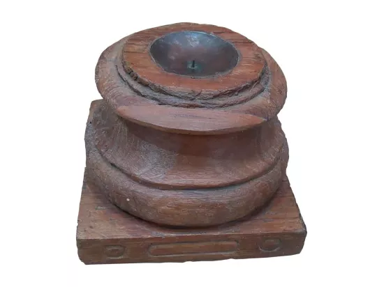 Chandelier en bois marron 26x26x23h