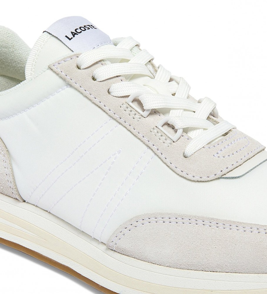 Tênis Lacoste L-Spin em couro branco.