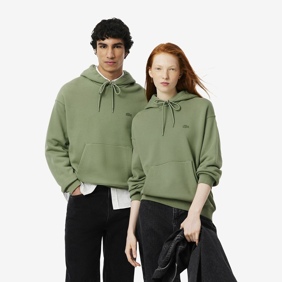 Moletom com capuz LACOSTE com logo tonal