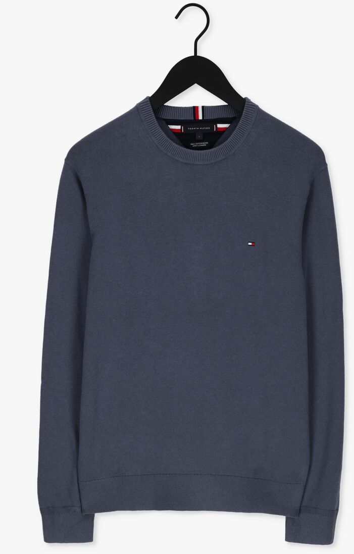 TOMMY HILFIGER blauwe tommy hilfiger trui pima org ctn cashmere crew neck