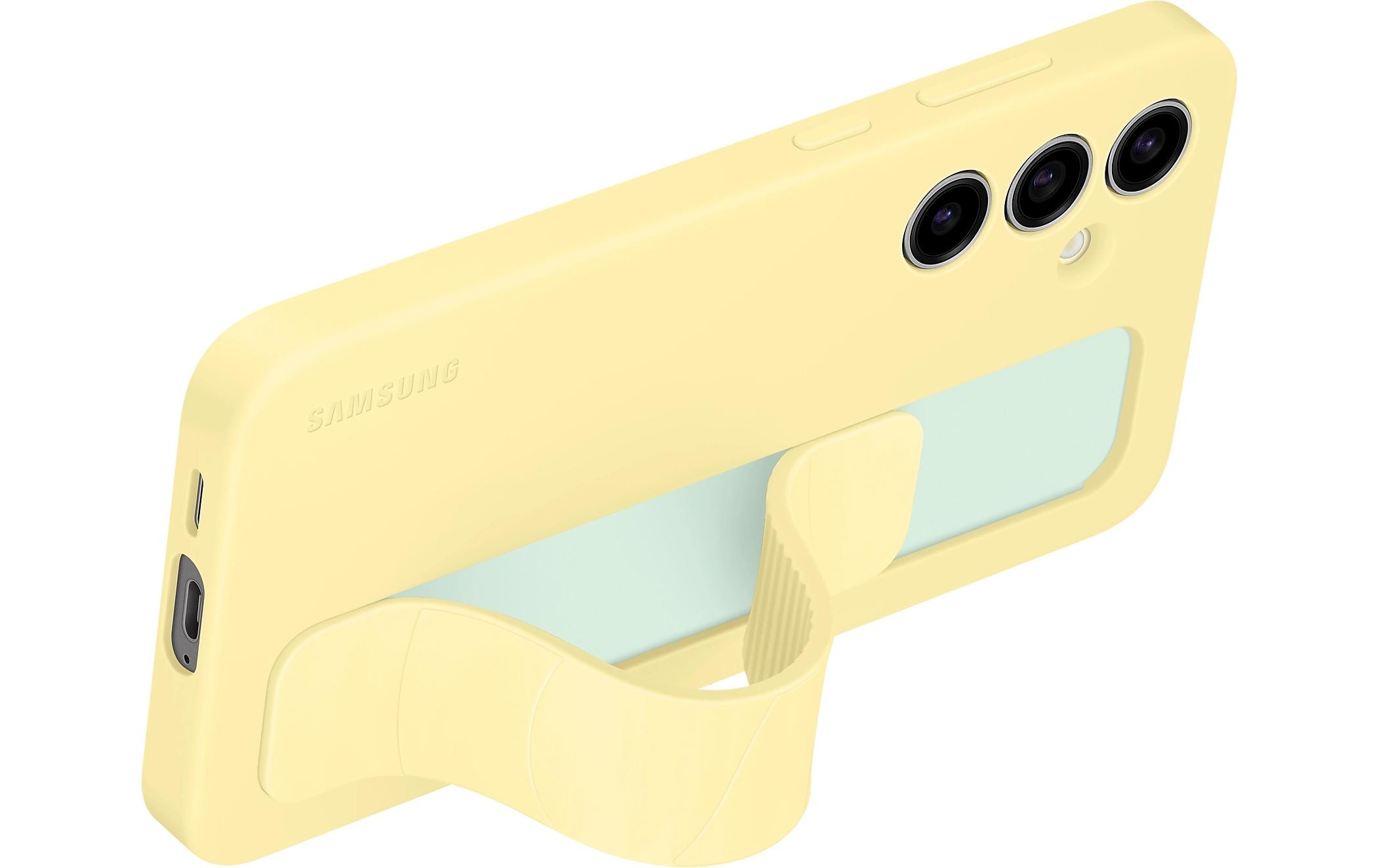 Back Cover Standing Grip Case Galaxy S24 FE GelbSchutzhülle für das Samsung Galaxy S24 FE