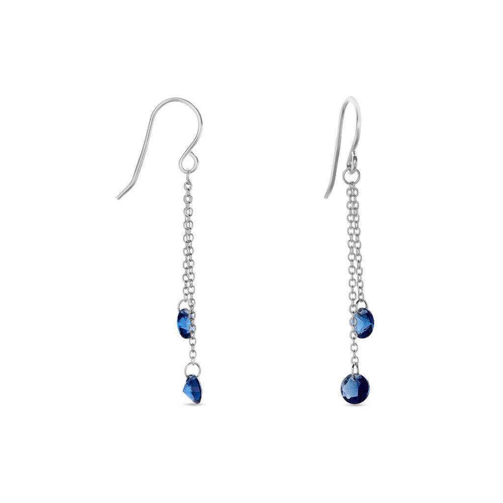 Boucles D'oreilles Lidiwine Argent Blanc Oxyde