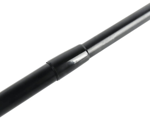 MSV douchegordijnstang 110-200 cm roestvrij staal zwart 143601