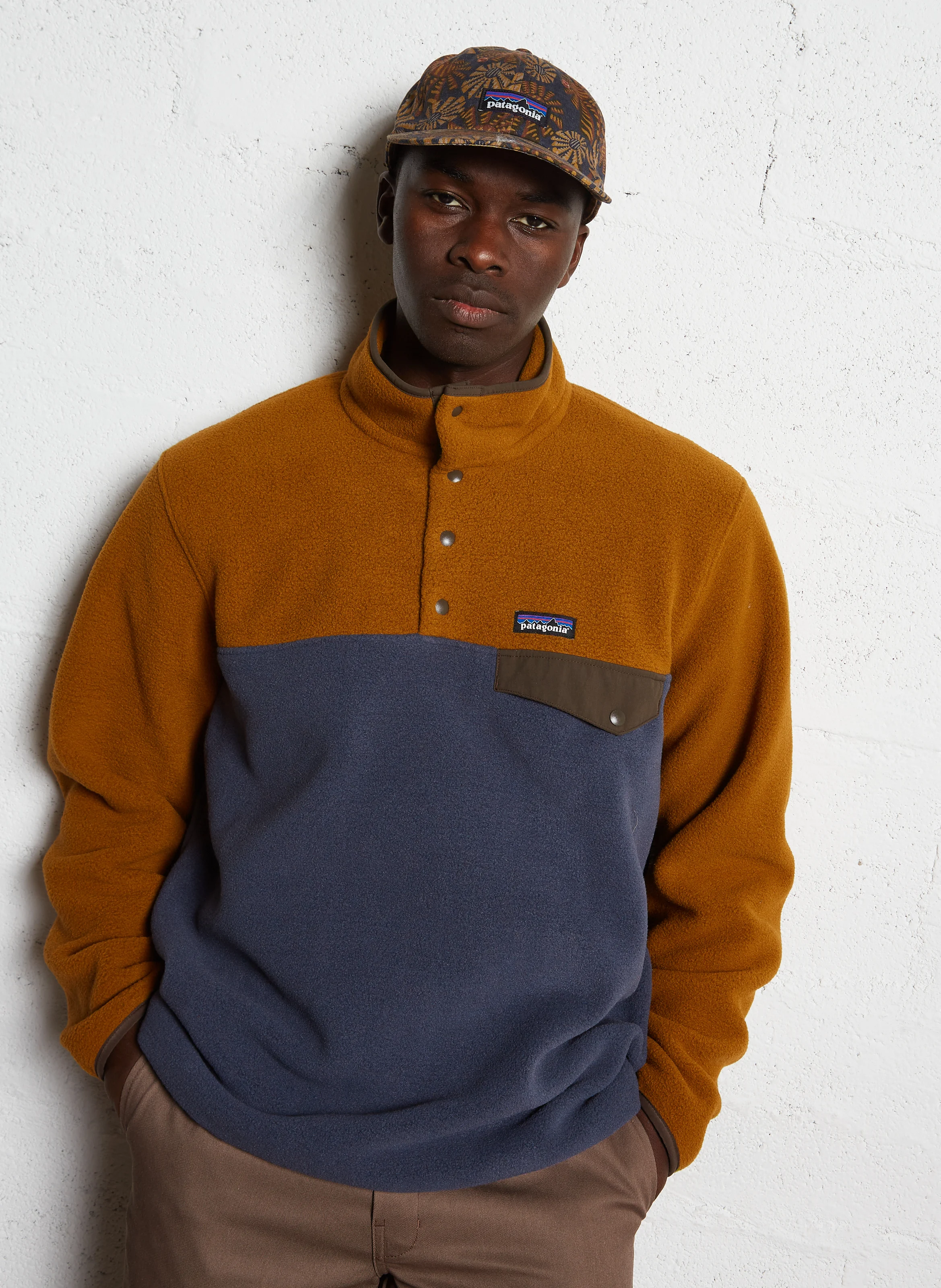 M'S LW SYNCH - Sweat ample col montant boutonné| Marron