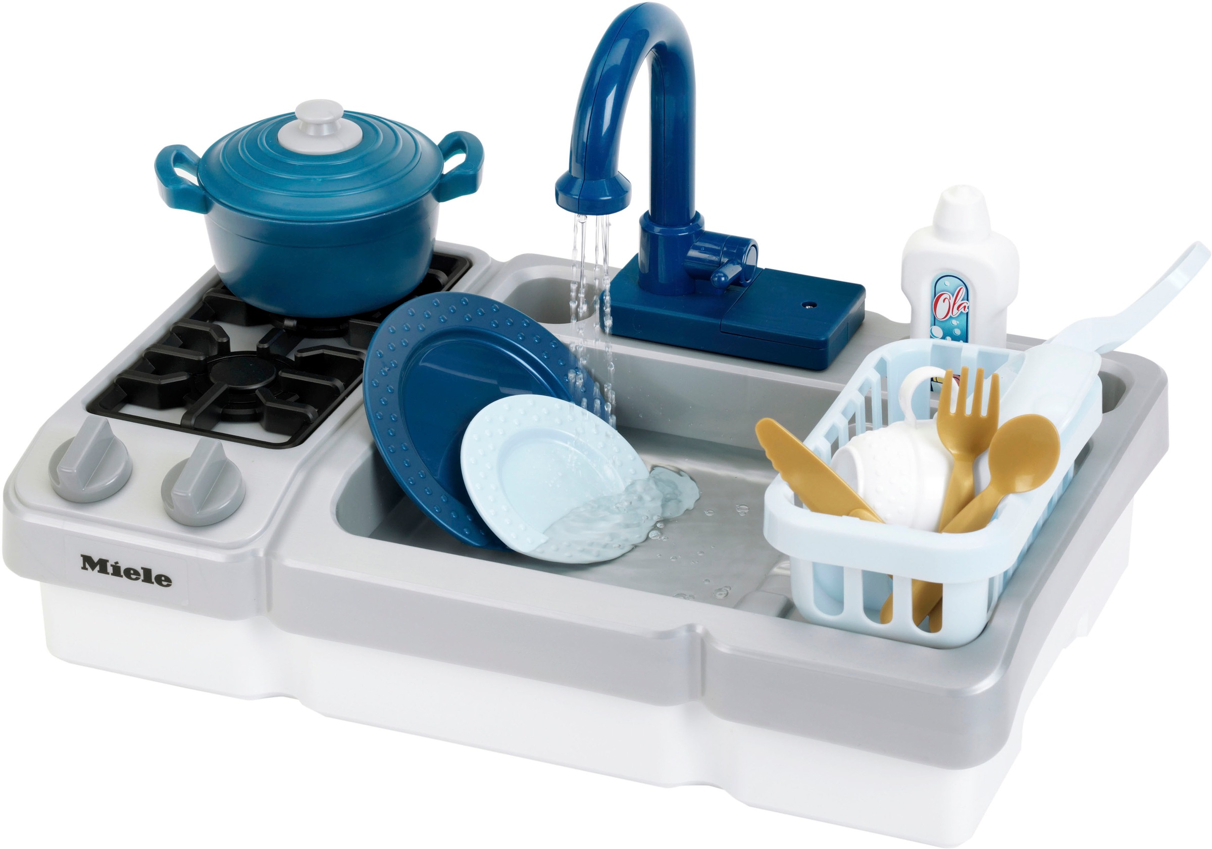 Klein Spielküche »Miele - Spüle mit Wasserfunktion und Kochfeld« Made in Germany