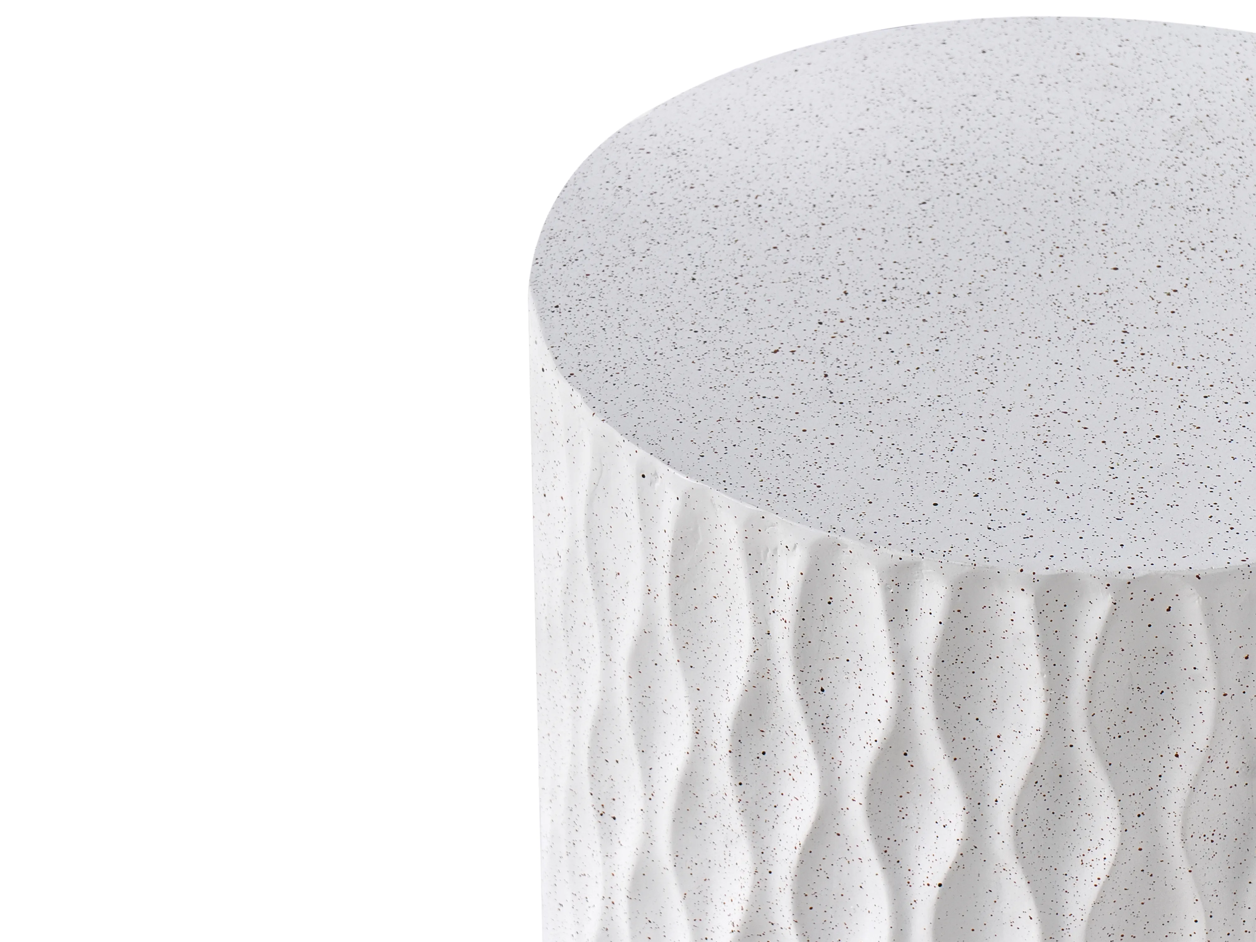 Bijzettafel ANTELAO 37 cm 37 cm Terrazzo-effect Wit terrazzo