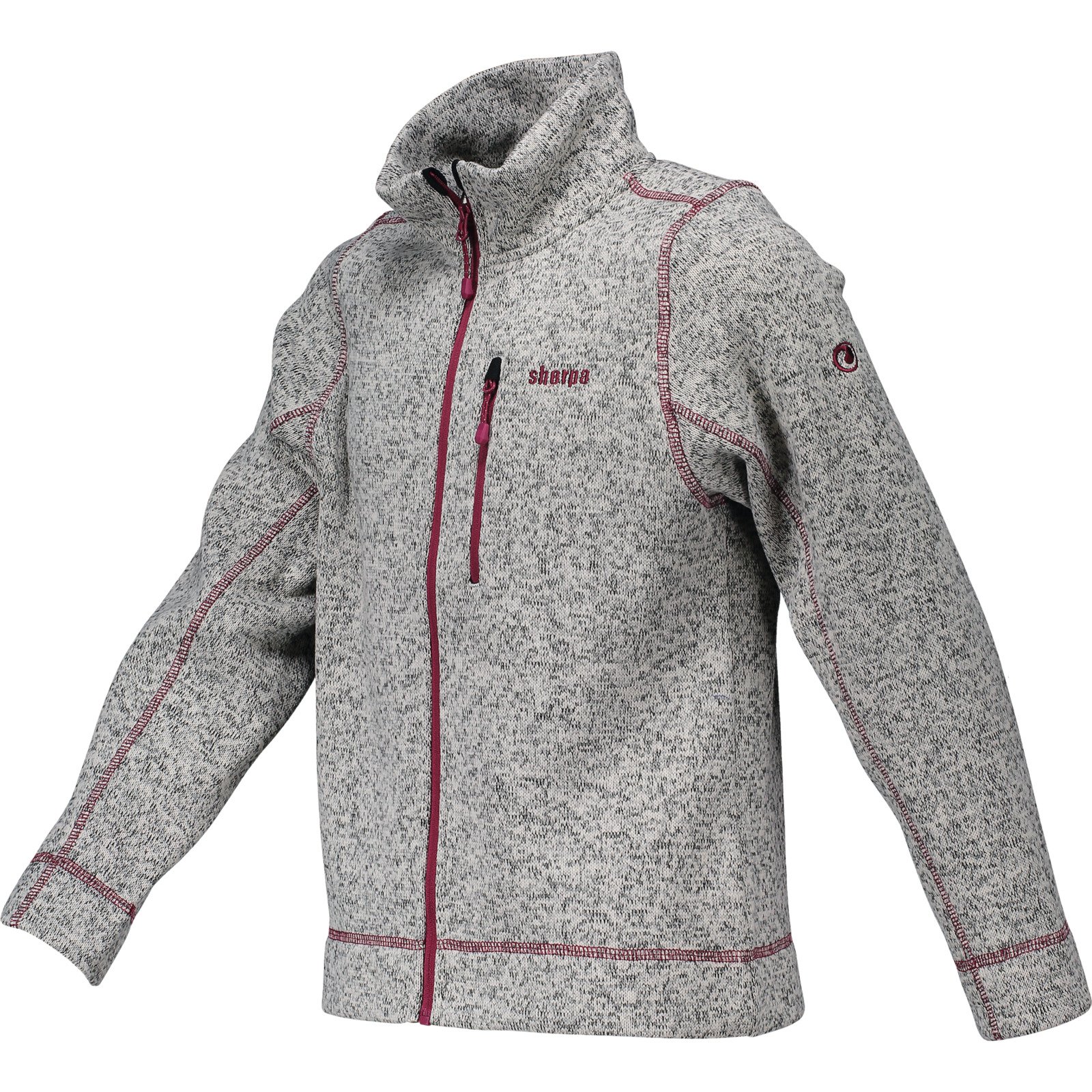 Sherpa Kinder-Strickfleecejacke Methok himbeer