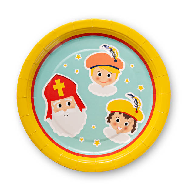 Sinterklaas Bordjes, papier, 6 stuks
