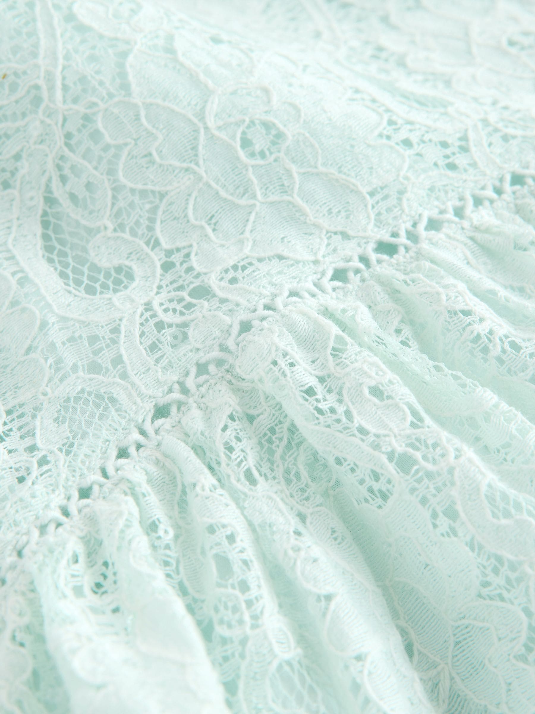 Mintgroen - Baker by Ted Baker Red Sequin Lace Angel Sleeve Dress