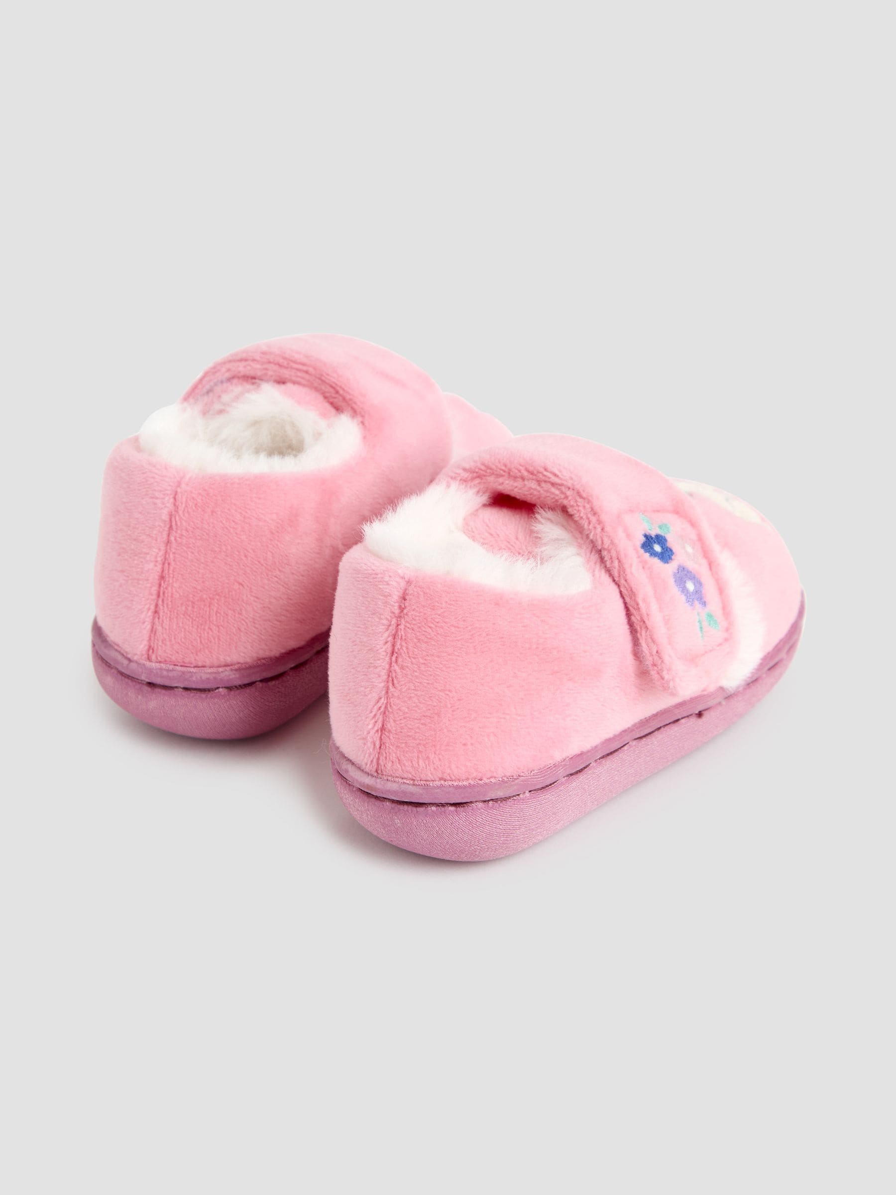 Roze met konijnen - JoJo Maman Bébé - Pantoffelschoenen met eenhoorn