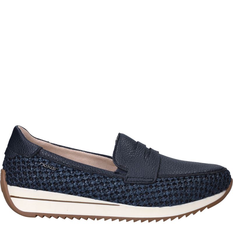 Rieker Instappers Blauw Dames