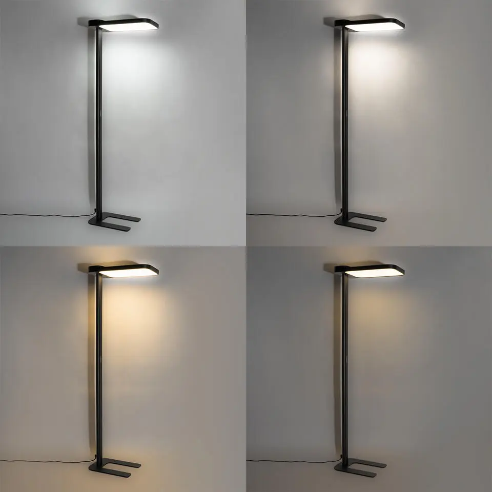 Qazqa professional vloerlampen guzo zwart geïntegreerde led