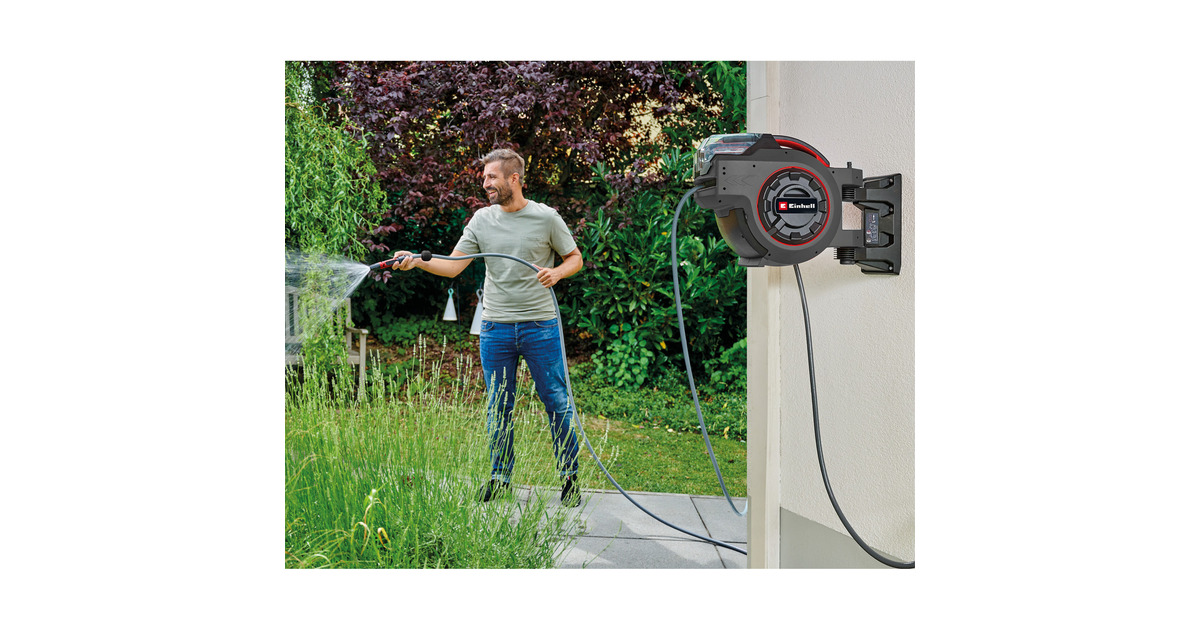 EINHELLAccu Waterslanghaspel GE-HR 18/30-1 Li-Solo  (Grijs/rood, Accu en oplader niet inbegrepen)