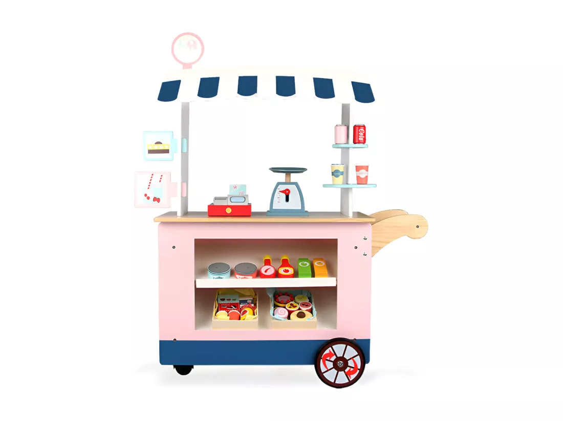Jeu Stand de Supermarché pour Enfants Goiaba À partir de 3 ans Bois Multicolore 102x74x30