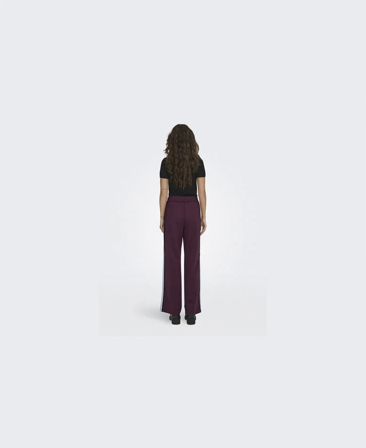 ONLY ONLWARM UP X TRACK PANT PNT Burgundy/w. soft chambray tape