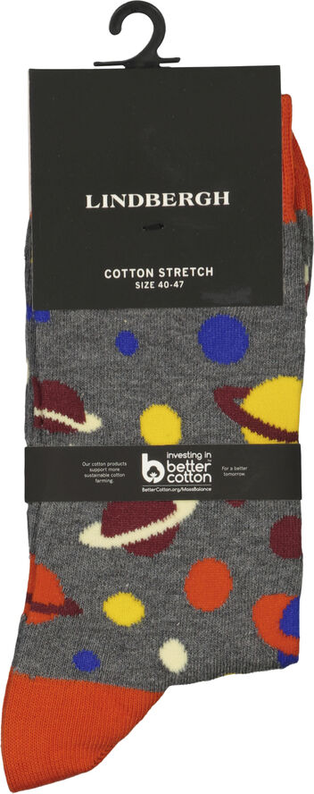 Lindbergh Happy cotton sock Grå