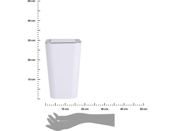 Wenko vippeavfallsbeholder 6L hvit (24614)