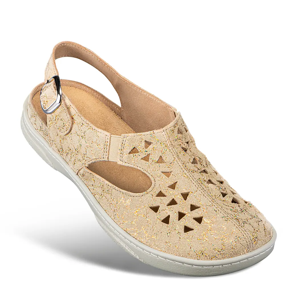 DAMEN - Sandale VIA beige-gold