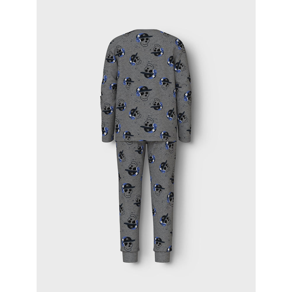 Køb Name It Dark Grey Melange Nkmnightset Dark Grey Mel Skull Noos