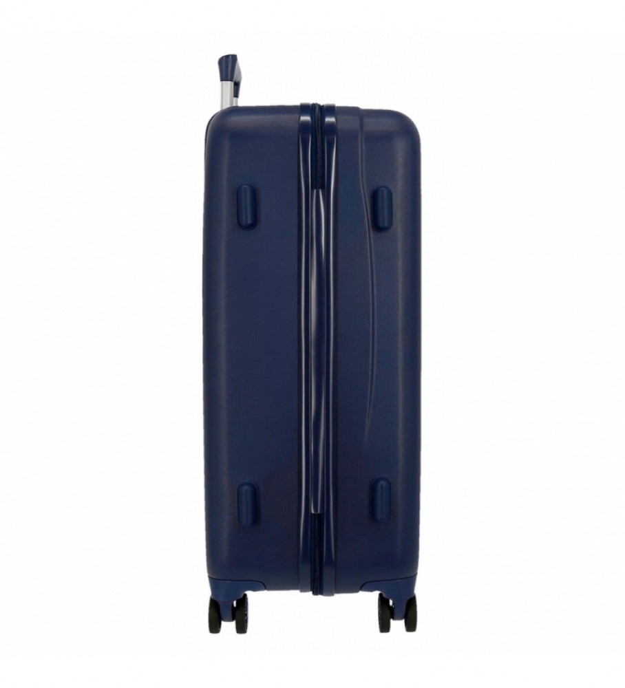Mala de viagem média Joumma Bags Capitão América Rgida azul - 68x48x26cm -