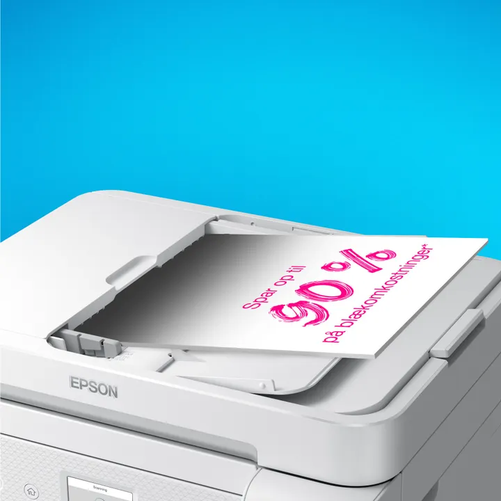 Epson EcoTank ET-4856 - Multifunktionsprinter - farve - blækprinter - kan genopfyldes - A4 (medie) - op til 15.5 spm (udskriver) - 250 ark - 33.6 Kbps - USB, LAN, Wi-Fi - hvid