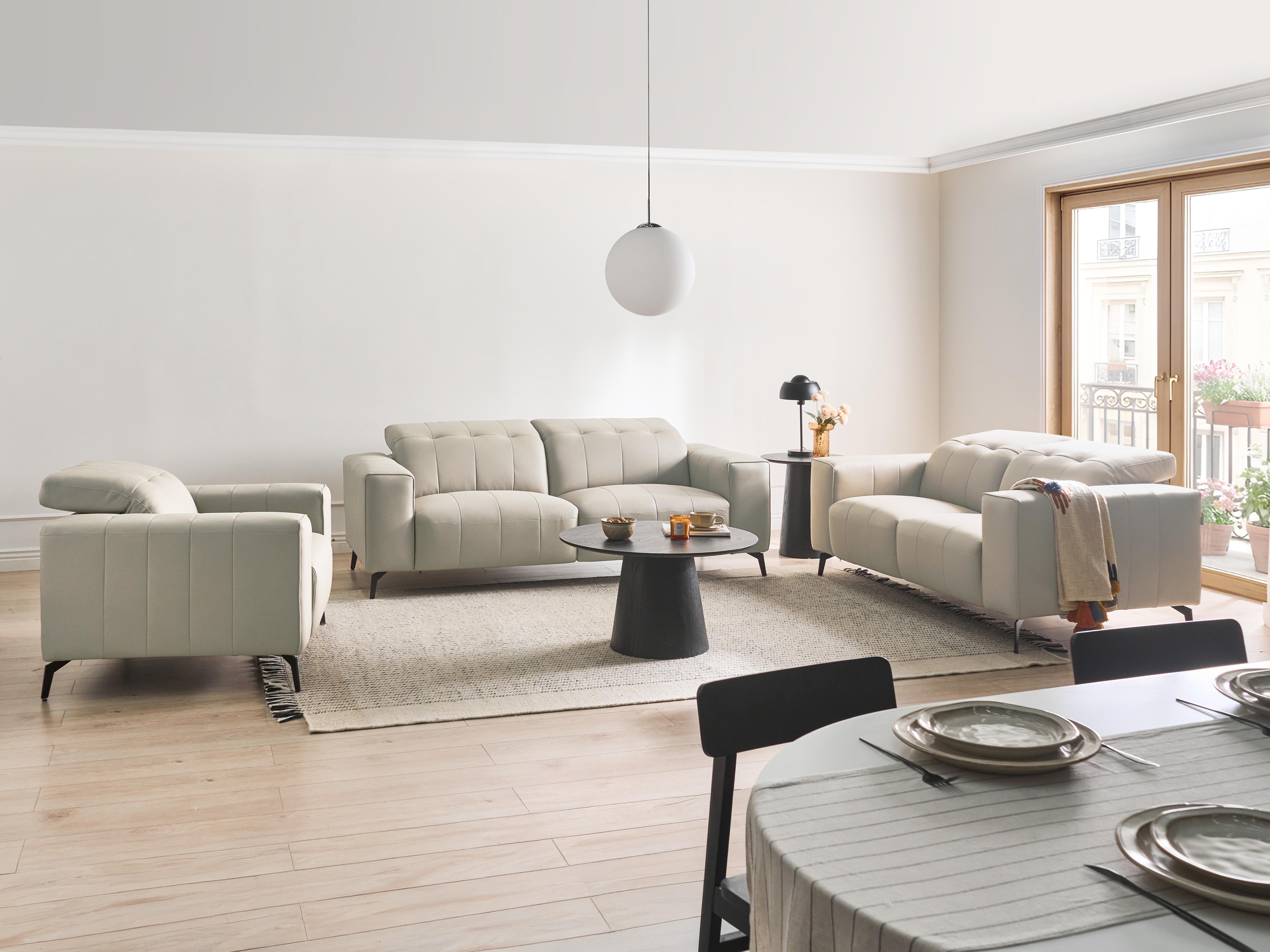 Bankenset 6-zits OMMEL Kunstleer Lichtbeige