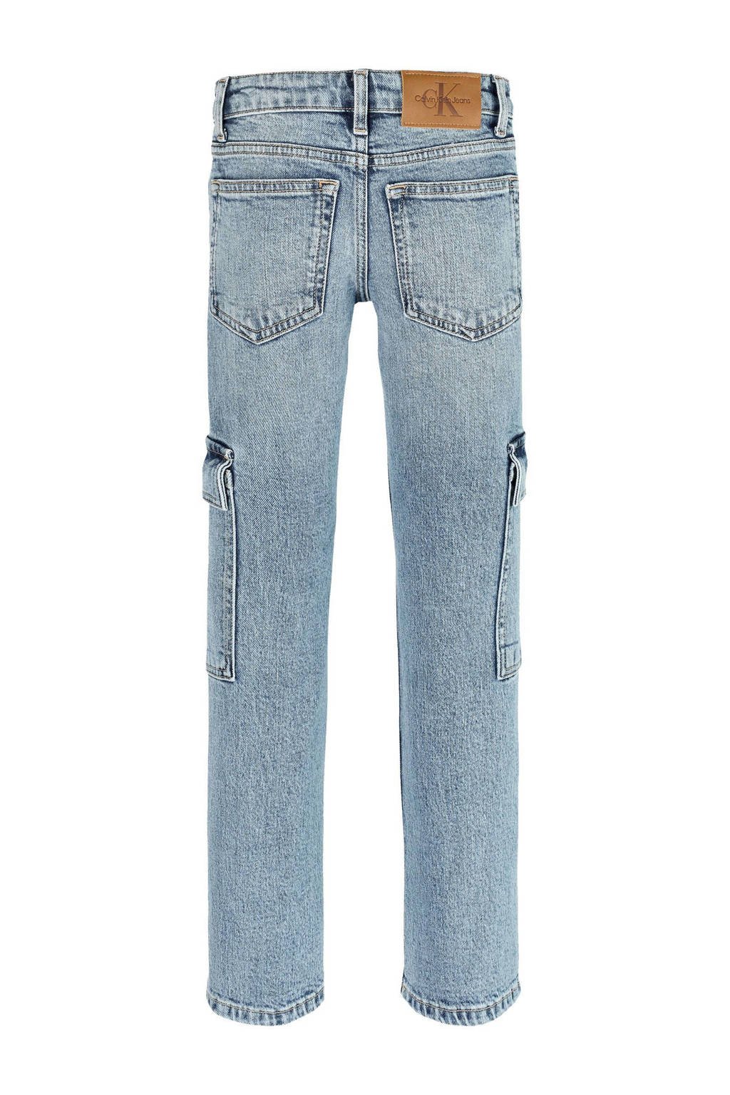Calvin Klein wide leg regular waist jeans light blue denim