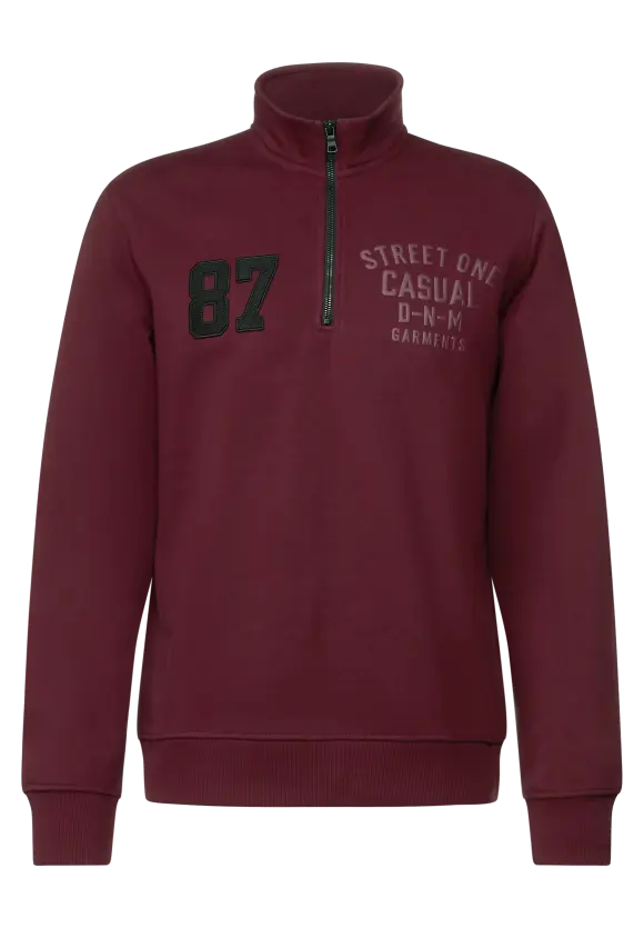 Troyer Sweatshirt - rosewood red